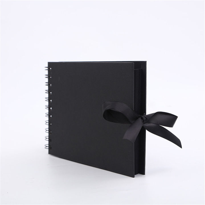 a5-size-bow-ribbon-handmade-photo-album-coil-diy-photo-album-home-child-loose-leaf-manual-self-adhesive-album-30-pages-scrapbook