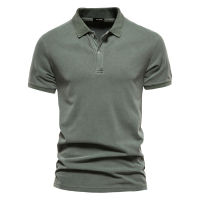 2023 Moda Polo Camisas 100 Algodão Homens De Manga Curta Casual Cor Sólida Polo Estilo R Verão Negócios Casual Botão Tee Top