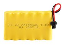 แบตเตอรี่ แบตเตอรี่รถบังคับ Ni-cd 7.2 V 700 mAh ( แบบ 2 สาย แดง-ดำ) แจ็ค SM