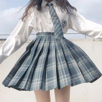 【CC】❧  2023 Pleated Skirt Bow Knot Waist Preppy A Japan Faldas