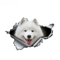 【LZ】 S50055  13/15/17CM Personality PVC Decal Samoyed Pet Dog Waterproof Car Sticker on Motorcycle Laptop Decorative Accessories