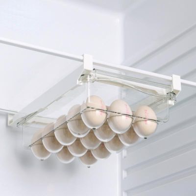 【CW】 Fruit Food Storage Plastic Fridge Organizer Under Shelf Drawer Rack Holder Refrigerator Items