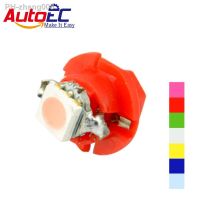 AutoEC 10pcs B8.4d b8.4 8.4d 5050 Led 1 SMD T5 Lamp Car Gauge Speedo Dash Bulb Dashboard Instrument Lights DC12v 7 color LH03