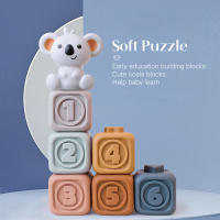 Lets make Logic Training 6-Sided Shape Cognition Early Education Puzzle Soft Silicone Building Blocks Can Be Stacked Layer By Layer