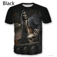 2023 New Mens Skull 3d Printed short sleeve O-Neck Funny Tops t shirt Summer Fashion T-shirt