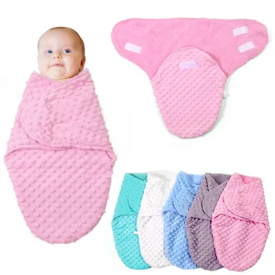 ทารกแรกเกิดห่อพันอบอุ่นผ้าห่มขนแกะนุ่มเด็กถุงนอนซองจดหมายสำหรับ Sleepsack ผ้าฝ้ายข้น Cocoon สำหรับเด็ก0-6เดือน