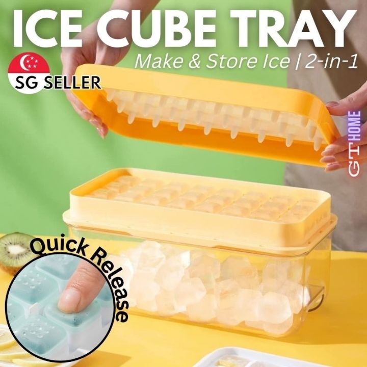 24/36 Ice Trays With Lids Stackable Silicone Ice Trays For Easy