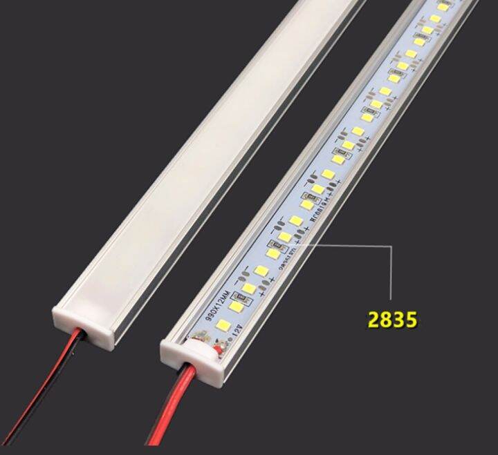 50ซม-จากโรงงาน-dc12v-24v-smd-2835-30led-3000k-ไฟ-led-รางไฟแข็งแอลอีดีบาร์อลูมิเนียมเปลือก-แถบไฟ-led-ฝาครอบ-pc