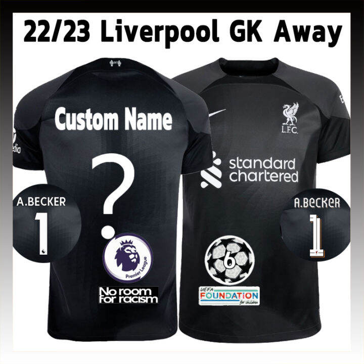 2022 2023 Newest Liverpoolˉ Goalkeeper Jersey 22/23 Black Away GK Jersi