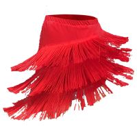 Latin Dance Skirt Sexy Women Chacha Samba Tango Layers Tassels Fringes Dresses Competition Performamnce Salsa Lady Latin Costume