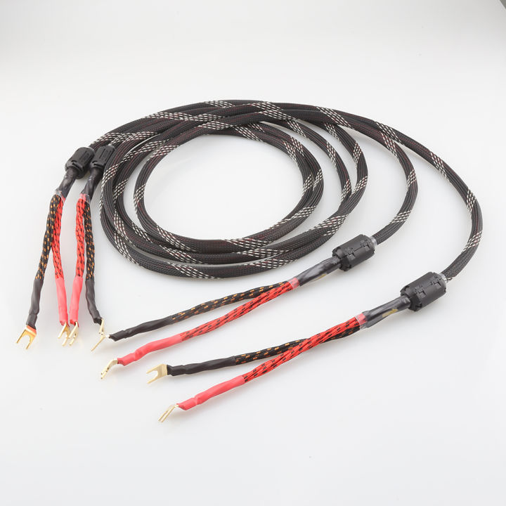 one-pair-audiocrast-hifi-speaker-cable-hi-end-amplifier-4n-ofc-speaker-cable-with-banana-spade-plug