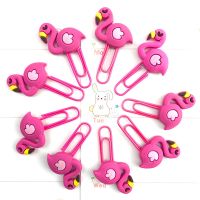 160 pcs/lot Creative Flamingo Bookmark Cute Binder Clips Notes Letter Paper Clip Office school Supplies