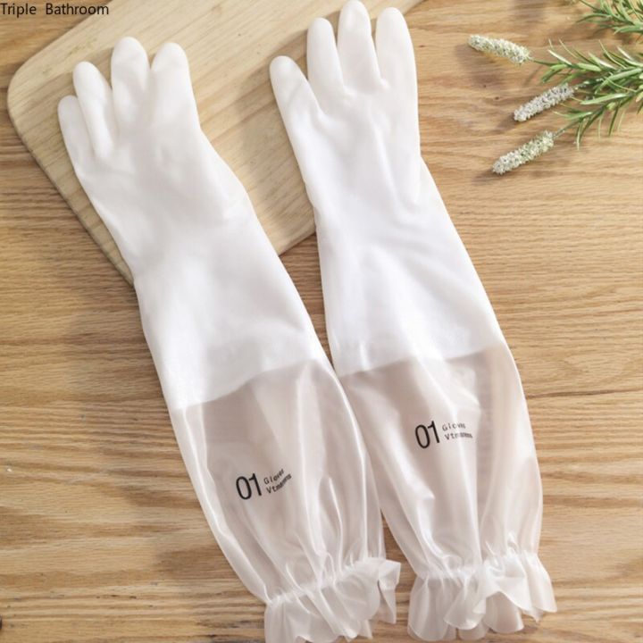 waterproof-rubber-dishwashing-gloves-white-long-multi-use-washing-clothes-kitchen-cleaning-durable-housework-dishwashing-tools-safety-gloves