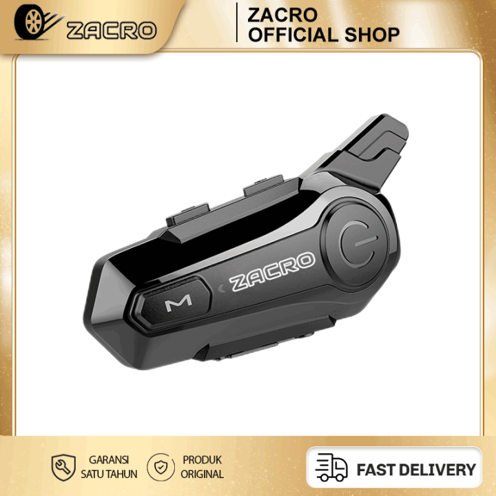 ZACRO E1 helm Bluetooth 5.0 FM Radio dua arah dan Peringkat tahan air IPX6