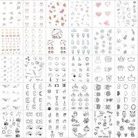 30 ชิ้น/เซ็ตขนาดเล็กกันน้ำชั่วคราว TATTOO สติกเกอร์ผู้หญิงหัวใจน่ารักดอกไม้ปลอม Tatoo สำหรับ Body Finger Tatouage Temporaire Femme