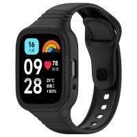 【สินค้าพร้อมส่ง】สายนาฬิกาข้อมือซิลิโคนปิดมิดชิดแบบแอกทีฟรุ่น Redmi Watch 3 (สีเขียวเข้ม)