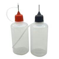 【YF】℡  1pcs PE 50ml Soft Plastic Dropper Bottles With Metal Needle Colorful Cap E Vial