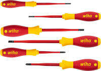 Wiha VDE Slotted an Phillips Slim Fix Screwdriver Set (6 Pieces)