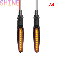 Shine ไฟเลี้ยว LED รถจักรยานยนต์2ชิ้น, ไฟแสดงสถานะน้ำที่ไหลได้ไฟกระพริบ