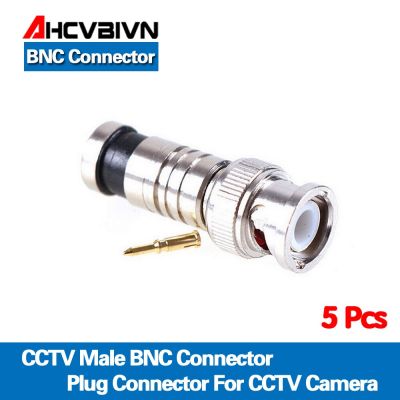 【Sell-Well】 AHCVBIVN Hot ,5ชิ้น/ล็อต BNC Connector BNC To RG59ชาย Comprassion Coax Connector,จัดส่งฟรี