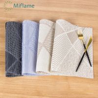 【Corner house】 Miflame ชุด4 PVC Washable Placemats สำหรับโต๊ะรับประทานอาหาร Mat Non-Slip Placemat Set Cup Coaster Wine Pad Placemat Table Mat