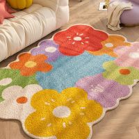 【DT】hot！ Bedroom Large Area Colorful Room Thickened Decoration Rug Non-slip Table