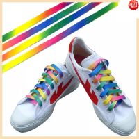 COD DSFGREYTRUYTU 1 Pair Sports Canvas Athletic Shoe Laces Strings Flat Rainbow Shoelace