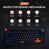 คีย์บอร์ดเกมมิ่ง OKER K460 GAMING KEYBOARD 96 KEYS โหมดไฟ RGB Backlit Blue Switch  &amp;gt;&amp;gt;รับประกัน 2 ปี &amp;gt;&amp;gt;ส่งฟรี