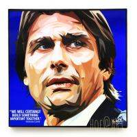 Antonio Conte อันโตนิโอ คอนเต้ โค้ช Inter Milan อินเตอร์มิลาน รูปภาพ​ติด​ผนัง​ pop art พร้อมกรอบและที่แขวน ฟุตบอล​ กรอบรูป​​ ของขวัญ รูปภาพ