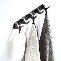 ◄▣◘ New Creative Solid Simple Black Row Hook Brass Black Bronze Classic Kitchen and Bathroom Hook Five Hooks 37cm Bathroom Rack