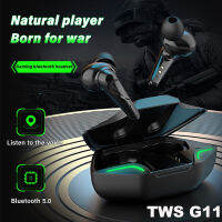 G11 Bluetooth 5.0 Headphone Wireless Sports Noise Cancelling Earbuds TWS Earphone Games HiFi Headset with Charging Bin for Gamer