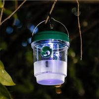 ✓ Solar LED Light Wasp Fruit Fly Trap Killer Hanging Outdoor Catcher Insect Reusable Garden Orchard Bee Trap Killer Flies Catcher