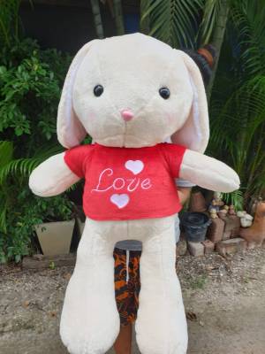กระต่าย กระต่ายตัวใหญ่  ขนาด 1 เมตร งานปักสวยๆ  น่ารัก น่ากอด  ผ้านุ่มมาก สินค้าผลิตในไทย  พร้อมส่ง