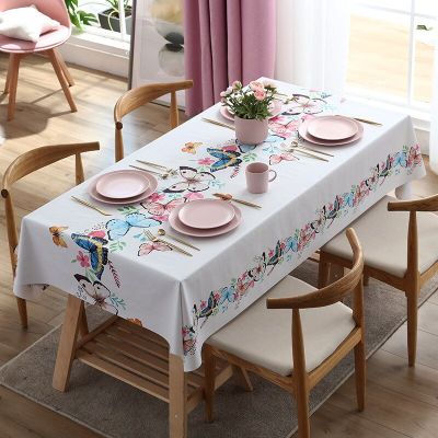 Geometric Floral Printed Rectangular Tablecloth For Table And Home Decoration Waterproof Coffee Tablecloth