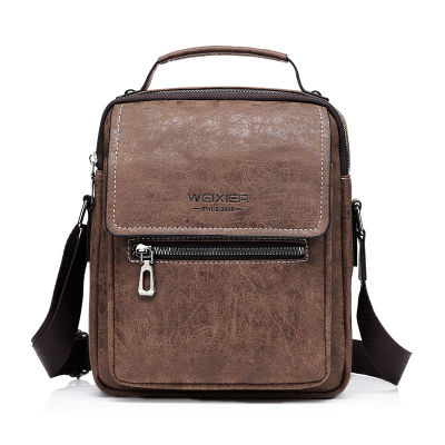 Brand Men Shoulder Bag Pu Leather Luxury Handbag Business Messenger Bag for Man 2022 Casual Vintage Male Crossbody Bags Designer