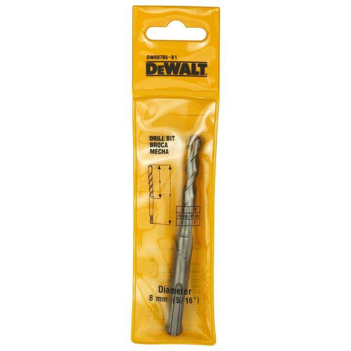 ดอกสว่านเจาะคอนกรีต-sds-plus-dewalt-dw00705-size-8x45x110mm-ขนาด8mm