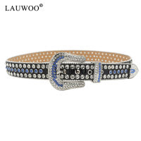 New Western Diamond Studded Belt Bling Rhinestone Belt Cowboy Cowgirl Cinto De Strass Skull For Women Men Fashion Ceinture Femme