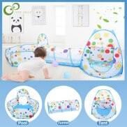 3 trong 1 Lều chơi cho trẻ em bò đường hầm và bóng boe Lều vui chơi quả