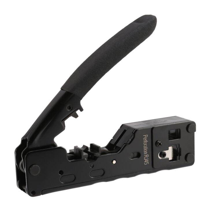 Cat5 Cat6 Cat7 Pass Through Crimper for RJ45 RJ12 RJ11 Network