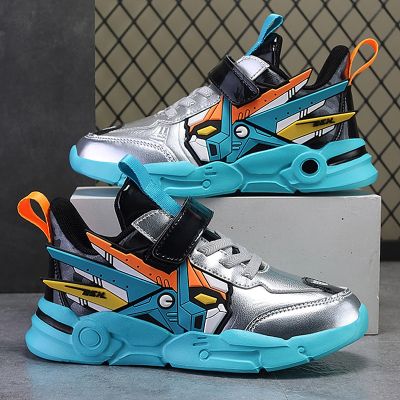 Kids Casual Shoes Boys Leather 5-15y Children Tennis Fashion Sneakers Toddlers Outdoor Cartoon Size 27-39