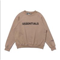 **--**Plus size fashion ESSENTIALS new uni loose printed cotton long-sleeved round neck sweater