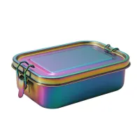 Stainless Steel Bento Box Leakproof Metal Lunch Box with Removable Divider Lunch Box for Children and Adults