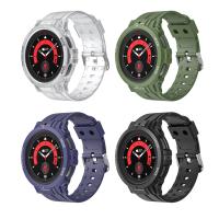 ♨▼ Wytrzymały zaprojektowany do Samsung Galaxy Watch5 Pro zespół z futerałem Samsung Galaxy 45mm