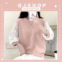 QJshop เสื้อแขนลายลูกไม้ ? สีพื้นสายหวานห้ามพลาด ? สวยแบบเรียบหรูดูไฮโซ ? เรียบๆใส่ได้ทุกโอกาส ?