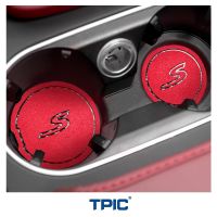 TPIC Alcantara สำหรับปอร์เช่คาเยนน์พานาเมร่า Macan คาร์บอนไฟเบอร์อุปกรณ์ตกแต่งภายในรถถ้วยน้ำแบบไม่มีเสื่อกันลื่น