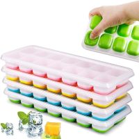 Ice Cube Tray Silicone Ice Cube Maker Ice Molds Silicone With Lid For Kitchen Accessories Juice Mold cubetera hielo silicona