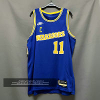 【High Quality】Mens 2022-23 New Original NBA Golden State Warriors #11 Klay Thompson Jersey Classic Edition Blue Swingman Heat-pressed