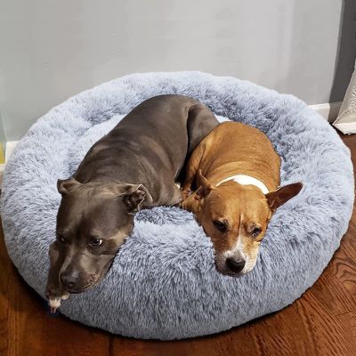 [pets baby] Orthopedic Dog BedDonut Cuddler Round Dog BedSoft Washable Dog And Cat Cushion Bed