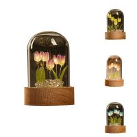 Tulip Night Light Handmade DIY Material Tulip Girl Living Room Night Light Romantic Ambient Lamp Purple Night Lights