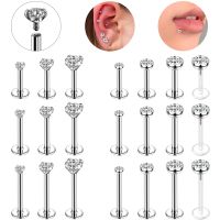 1 Pc Stud Labret Piercing Round Earrings Cartilage Helix Piercings